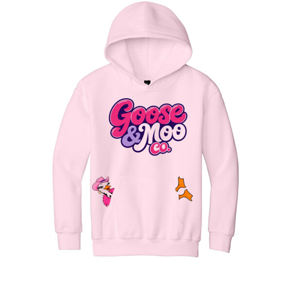 Goose&Moo Pocket - Youth Heavy Blend™ Hooded Sweatshirt Thumbnail