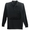 Long Sleeve Silk Touch Polo with Pocket Thumbnail