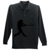 Long Sleeve Silk Touch Polo with Pocket Thumbnail