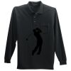 Long Sleeve Silk Touch Polo with Pocket Thumbnail