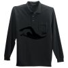 Long Sleeve Silk Touch Polo with Pocket Thumbnail