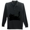 Long Sleeve Silk Touch Polo with Pocket Thumbnail