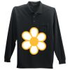 Long Sleeve Silk Touch Polo with Pocket Thumbnail