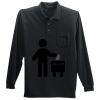 Long Sleeve Silk Touch Polo with Pocket Thumbnail