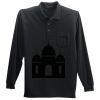 Long Sleeve Silk Touch Polo with Pocket Thumbnail