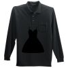 Long Sleeve Silk Touch Polo with Pocket Thumbnail