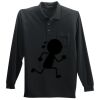 Long Sleeve Silk Touch Polo with Pocket Thumbnail