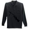 Long Sleeve Silk Touch Polo with Pocket Thumbnail